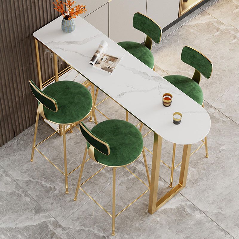Glam Style Upholstered Counter Stool Armless Bar Stool with Footrest Clearhalo 'Bar Furniture' 'Bar Stools' 'bar_stools' 'furn' 'furn_bar_stools' 'Furniture' 'Kitchen & Dining Furniture' 1200x1200_3a8ea1a5-9c32-4027-89f5-4f0a7d535402