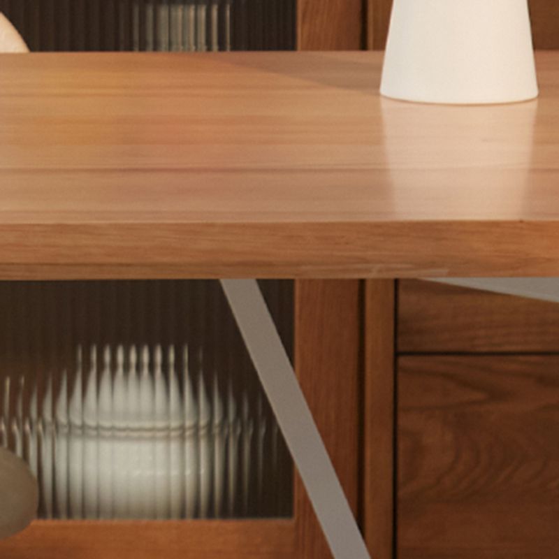 Brown Ash Wood Modern Dining Table Set 1/2/5 Pcs Dinette Set for Home Clearhalo 'Dining Room Sets' 'Dining Tables & Seating' 'dining_room_set' 'furn' 'furn_dining_room_set' 'Furniture' 'Kitchen & Dining Furniture' 1200x1200_3a8fe4b9-9501-4e8d-97b9-2391bb49939e