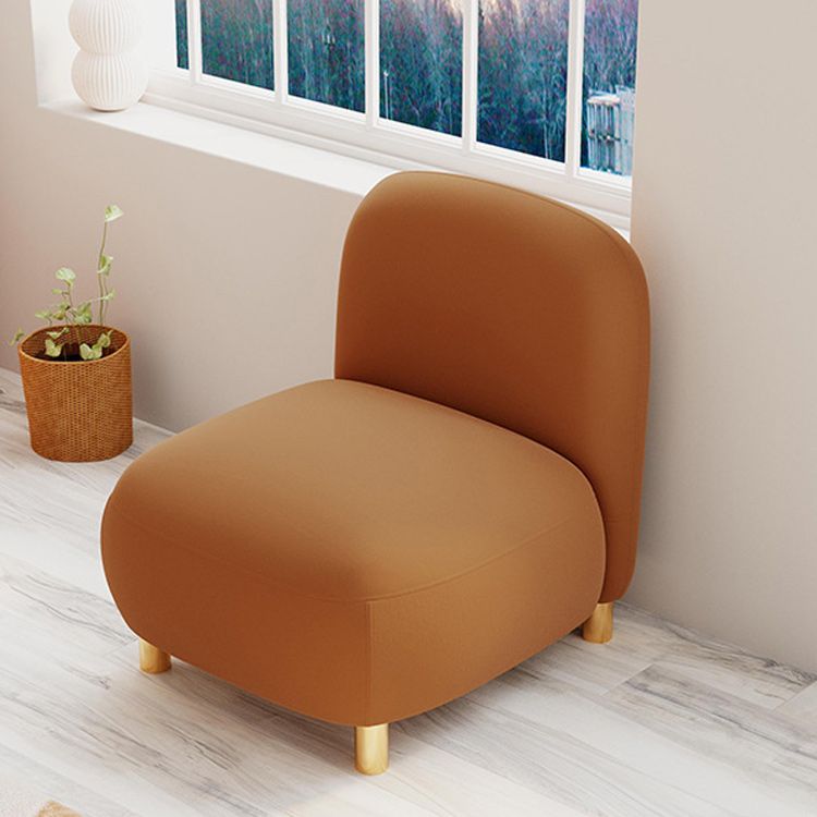 Sofá de cuero sintético contemporáneo con cuadrado y espalda ajustada en madera sólida