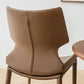 Modern Simple Side Chair Faux Leather Armless Dining Chair for Home Use