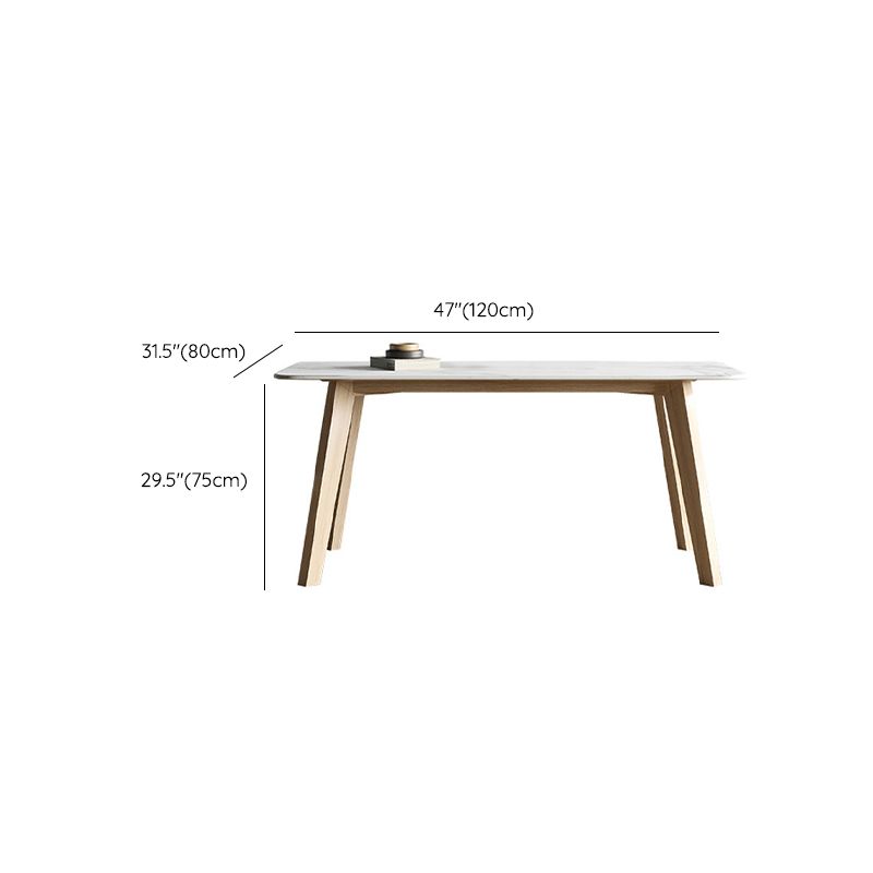 White Stone Top Table for Home Mid-Century Modern Dining Table Clearhalo 'Dining Tables & Seating' 'Dining Tables' 'dining_table' 'furn' 'furn_dining_table' 'Furniture' 'Kitchen & Dining Furniture' 1200x1200_3a9287c9-3e95-493b-88a1-c61ec4cfb6a5