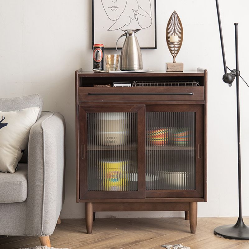 Pine à bois massif buffet buffet moderne serveur de restauration pour le salon