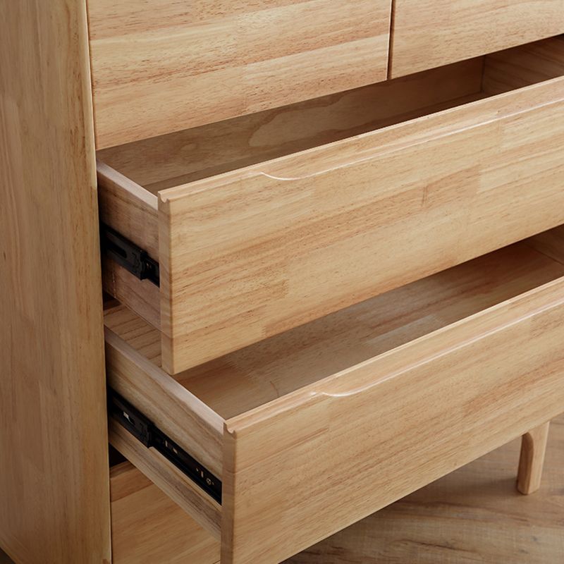 Wood 5/6/7 - Drawer Accent Chest Brown/Natural Rubberwood Chest Clearhalo 'Cabinets & Chests' 'cabinets_chests' 'furn' 'furn_cabinets_chests' 'Furniture' 'Living Room Furniture' 1200x1200_3a96d836-6a2a-456e-900b-07215b05ee7e