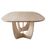 Rectangle Wood Color Dining Table Solid Wood Table Contemporary with Double Pedestal Clearhalo ' dining_table' 'Dining Tables & Seating' 'Dining Tables' 'furn' 'furn_dining_table' 'Furniture' 'furniture_dining_table' 'Kitchen & Dining Furniture' 'kitchen&dining_furn' 'kitchen' 'kitchen_dining_table' 1200x1200_3a987175-13f0-45d1-bacd-0967e61005ef