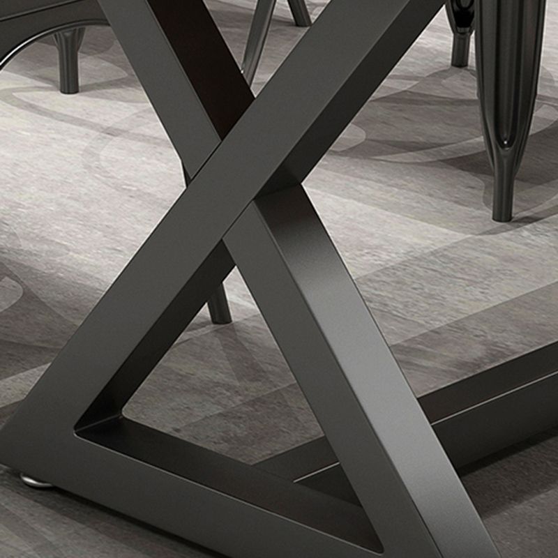 Tavolo da pranzo marrone scuro in legno set 1/4/5 pezzi Dinette industriale per casa