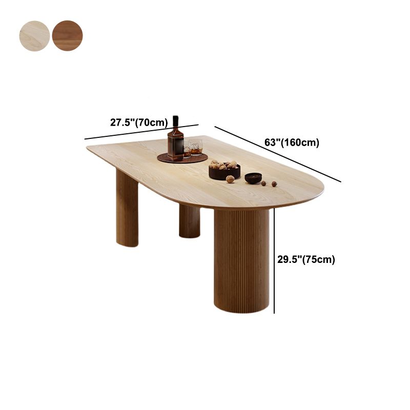 Free Form Wood Dining Table Pinewood Table Contemporary with 3 Legs Clearhalo 'Dining Tables & Seating' 'Dining Tables' 'dining_table' 'furn' 'furn_dining_table' 'Furniture' 'furniture_dining_table' 'Kitchen & Dining Furniture' 'kitchen' 'kitchen_dining_table' 1200x1200_3a9ec26a-42f2-436a-b833-d0210dd37746