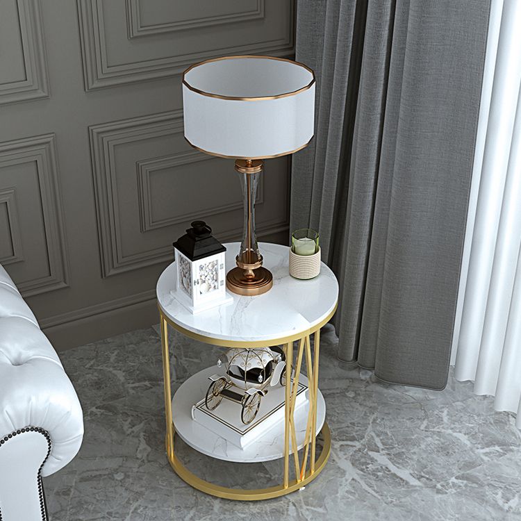 Pantalla de noche industrial de la mesa del estante inferior soporte de noche para dormitorio