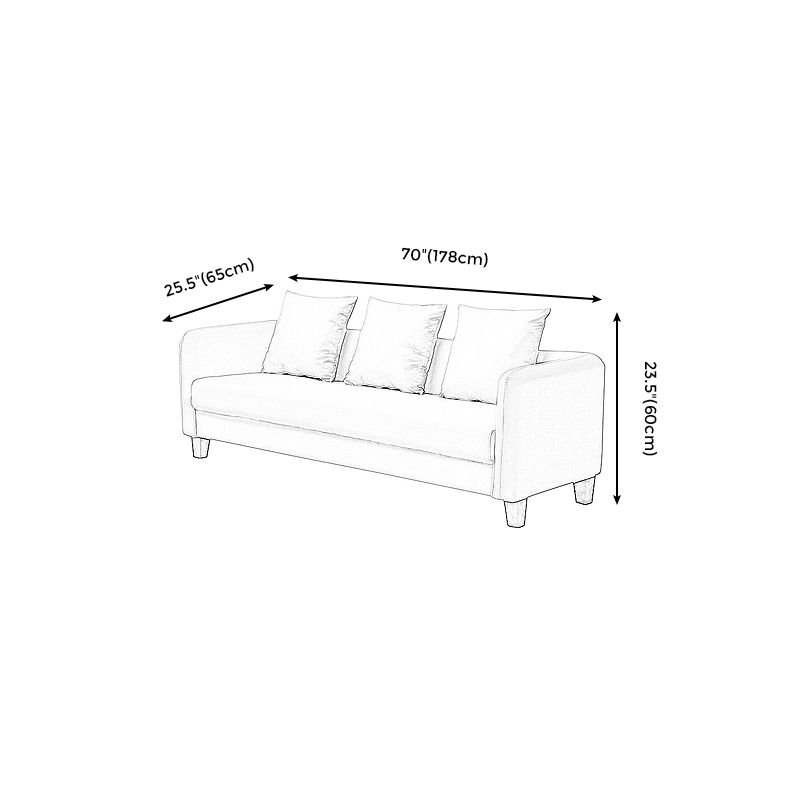 Scandinave à 3 places Faux Coup de canapé canapé arrière avec smoking bras