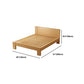 Scandinavisch houten paneel standaard bed met rechthoekig hoofdeinde