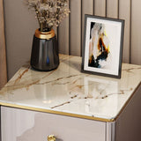 Comodino moderno per accento di pietra del comodino con 2 cassetti