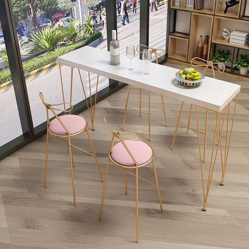 Juego de mesa de bar de madera maciza, juego de mesa de pub Glam rectangular de 1/3/5 piezas