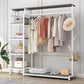 Modern Hall Stand with Hooks Storage Shelves Wood Coat Rack with Shoe Storage Bench Clearhalo 'Entry & Mudroom Furniture' 'furn' 'furn_hall_tree_coat_racks' 'Furniture' 'Hall Trees & Coat Racks' 'hall_tree_coat_racks' 1200x1200_3aa33d90-9cef-4d73-9b81-a98b8ebdf9f0