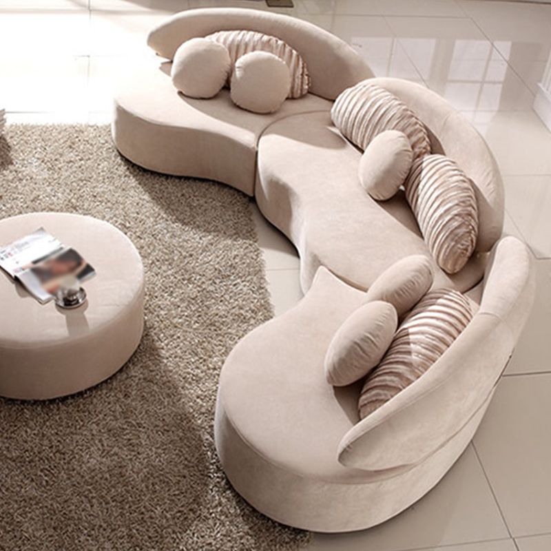 145.67"L x 35.43"W x 31.5"H Fabric Armless Sofa Adjustable Tight Back Sectionals Clearhalo 'furn' 'furn_sectionals' 'Furniture' 'furniture_sectionals' 'Living Room Furniture' 'Sectionals' 1200x1200_3aa40549-2659-4c80-9797-2a41901d929b