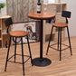 Industrial Black Iron Bar Table Natural Wood Round Top Indoor Bistro Table with Pedestal Clearhalo 'Bar Furniture' 'Bar Tables' 'bar_tables' 'furn' 'furn_bar_tables' 'Furniture' 'furniture_bar_tables' 'Kitchen & Dining Furniture' 'kitchen&dining_furn' 'kitchen' 1200x1200_3aa473cd-f679-47ba-8afb-fb2ea36c8d37