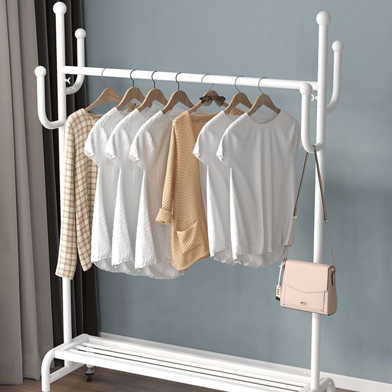 Moderne Style Coat Rack Metallic Free Standing Hooks Design -Kleiderbügel mit Regalen