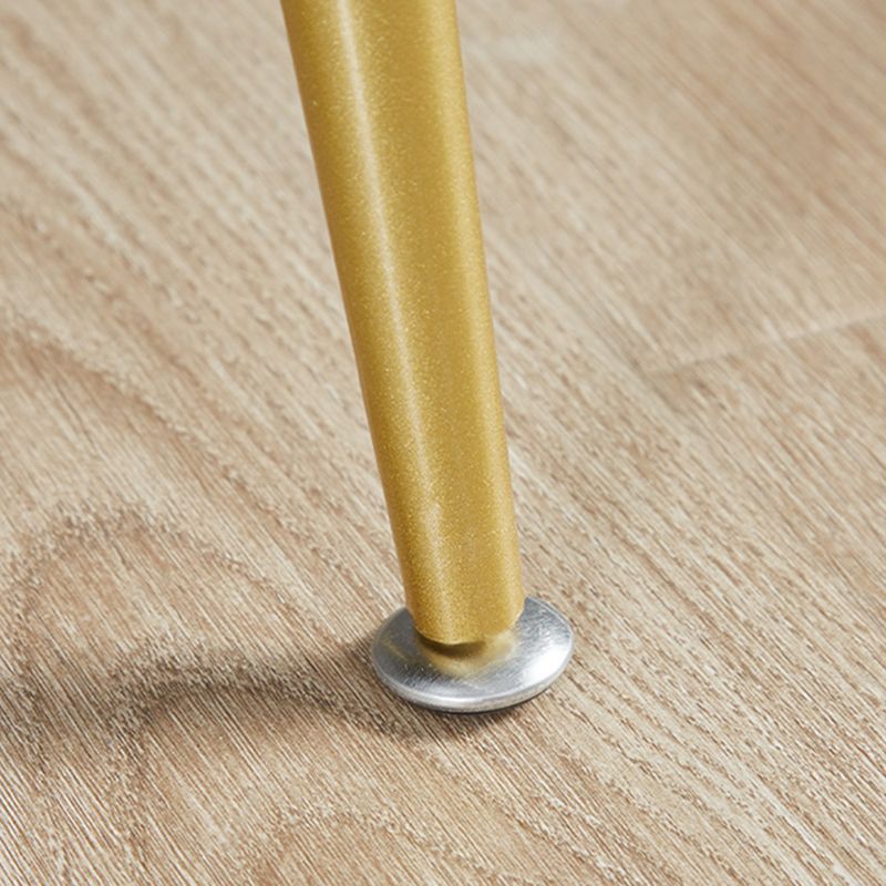 Scandinavische luxe gestoffeerde armloze eetkamerstoelen stoere rugstoel