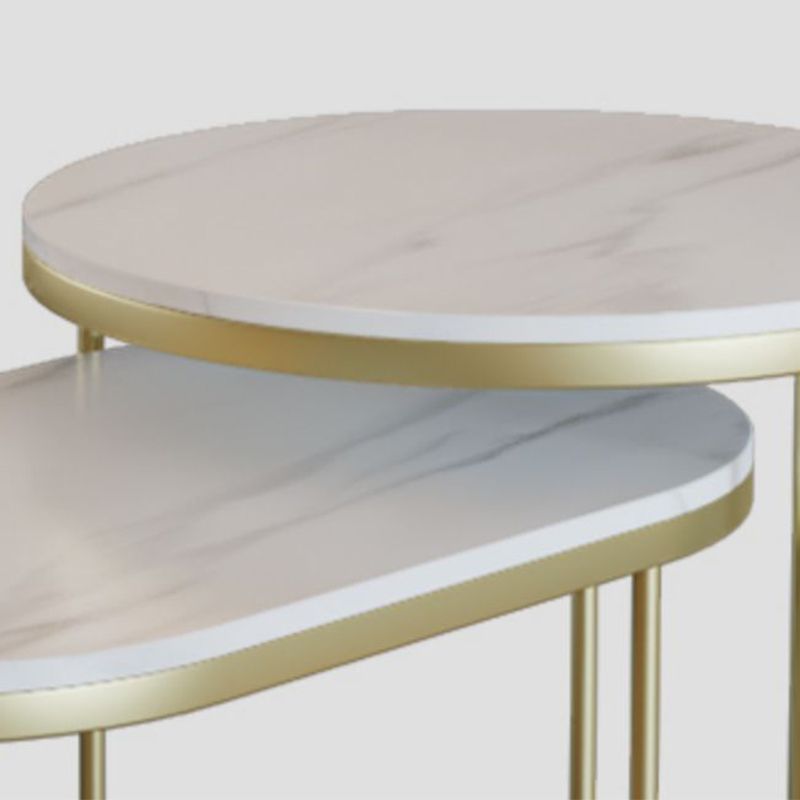 Luxurious Stone Top End Table Metal Frame Sofa Side Accent Table Clearhalo 'Coffee & Accent Tables' 'End & Side Tables' 'end_side_tables' 'furn' 'furn_end_side_tables' 'Furniture' 'Living Room Furniture' 1200x1200_3aa672ee-7ebb-4825-bf5f-52bab36ab712