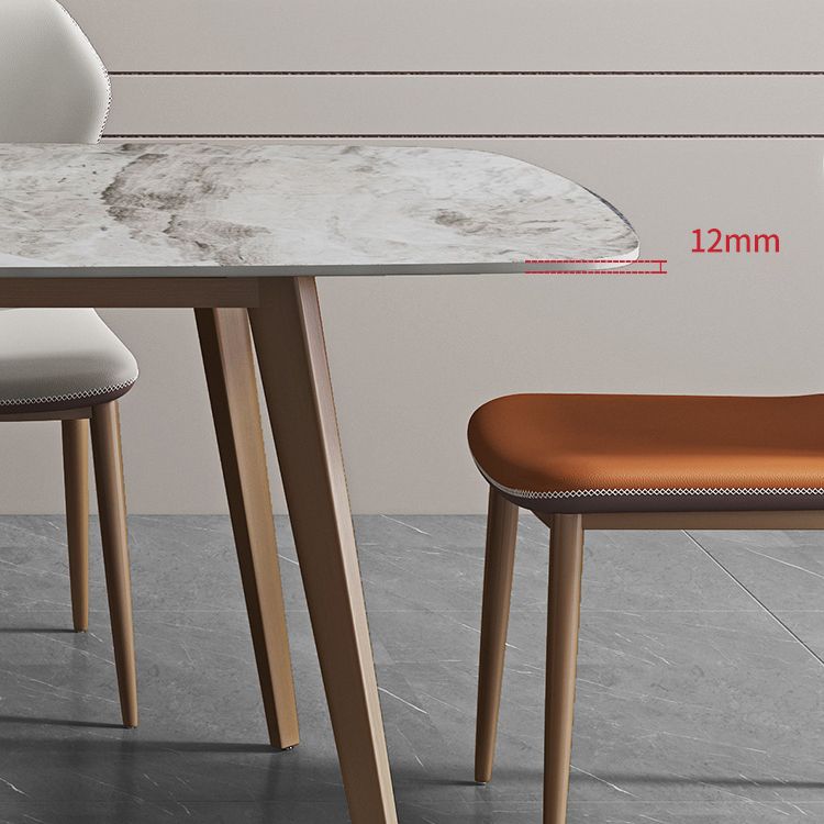 Glam 1/2/5/7 Pieces Dinette Set with Grey Sintered Stone Top Rectangle Dining Table Set Clearhalo 'Dining Room Sets' 'Dining Tables & Seating' 'dining_room_set' 'furn' 'furn_dining_room_set' 'Furniture' 'furniture_dining_room_set' 'Kitchen & Dining Furniture' 1200x1200_3aa7454f-f8a3-498e-936c-debc66ac103f