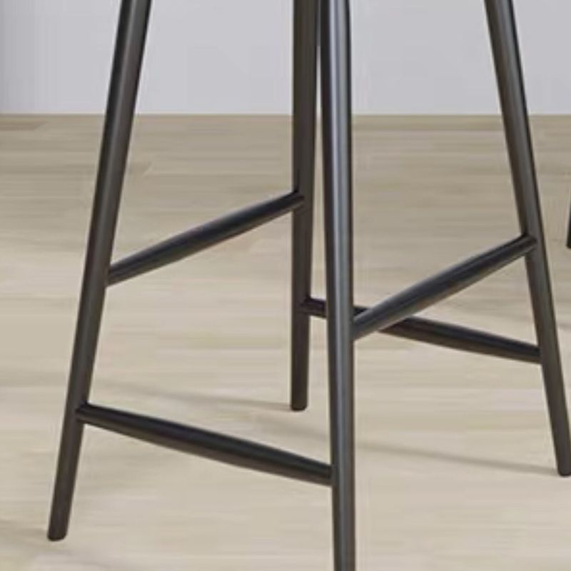 Modern Low Back Bar Stool Armless Metal Legs Bar Stool with Footrest Clearhalo 'Bar Furniture' 'Bar Stools' 'bar_stools' 'furn' 'furn_bar_stools' 'Furniture' 'Kitchen & Dining Furniture' 1200x1200_3aa754b2-c5b6-4b2a-8054-293d17f86864