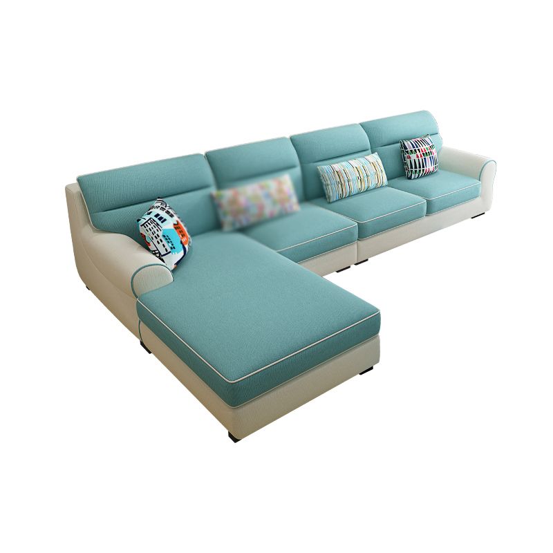 Recessed Arm Sofa and Chaise L-Shape Pillow Back Cushion Sectional Clearhalo 'furn' 'furn_sectionals' 'Furniture' 'furniture_sectionals' 'Living Room Furniture' 'Sectionals' 1200x1200_3aa7c657-1f04-4bfb-9374-850bd3e856fb