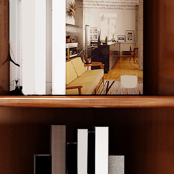 Rubber-Wood Bookshelf Closed Back Bedroom Modern Bookshelf 16" W X 63" H Clearhalo 'Bookcases' 'furn' 'furn_bookcases' 'Furniture' 'Office Furniture' 1200x1200_3aa805f2-09b2-456a-9518-2a00d936c5f4