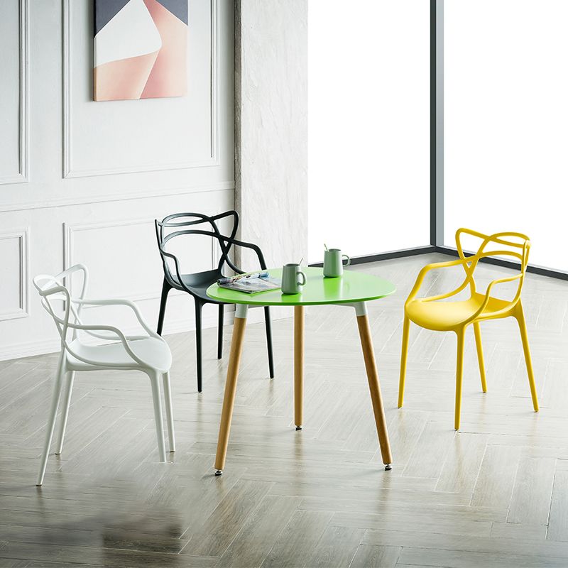 Contemporary Style Dining Chairs Plastic Dining Arm Chairs for Kitchen Clearhalo ' kitchen&dining_furn' 'Dining Chairs' 'Dining Tables & Seating' 'dining_chair' 'furn' 'furn_dining_chair' 'Furniture' 'furniture_dining_chair' 'Kitchen & Dining Furniture' 'kitchen' 1200x1200_3aa8bb71-8e82-4586-8ba4-cb4f984d30c7