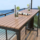 Modern Trestle Bar/Dinette Table Rectangle Outdoor Footrest Bar Height Table Clearhalo 'Bar Furniture' 'Bar Tables' 'bar_tables' 'furn' 'furn_bar_tables' 'Furniture' 'Kitchen & Dining Furniture' 1200x1200_3aa9569e-f7c7-4425-af2f-3824b59ff625