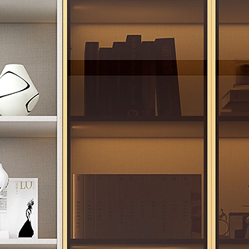 Modern Wooden Bookcase Standard Closed Back Bookshelf for Home Office