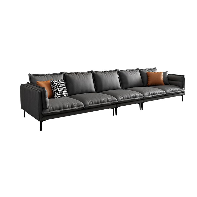 Standard Contemporary Square Arm Stain Resistant Settee Couch with Pillows Clearhalo 'furn' 'furn_sofas' 'Furniture' 'Living Room Furniture' 'Sofa' 'sofas' 1200x1200_3aab4d52-9d19-4a81-9cea-fed544482e1f
