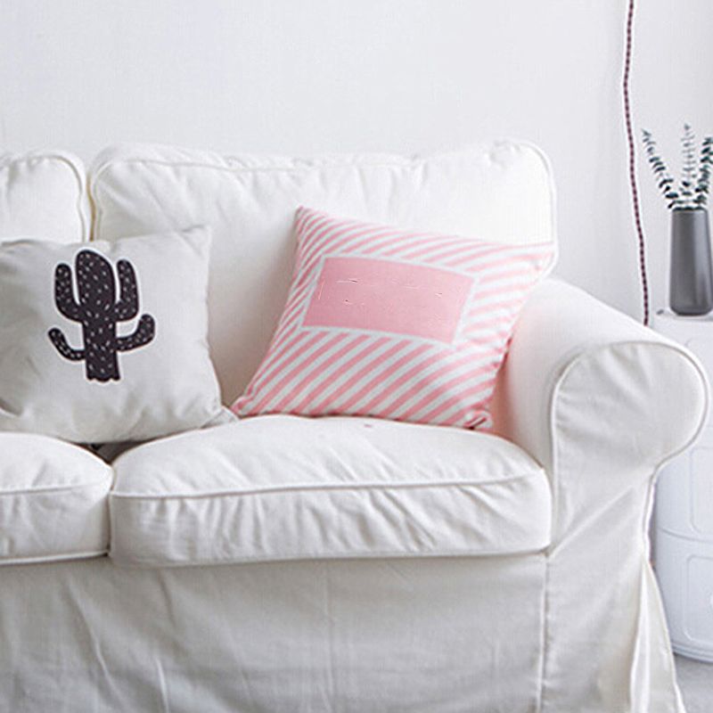 コンテンポラリーホワイトクッション標準ロールアーム2シーターソファ