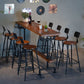 Industrial Bar Table Set 1/9 Pieces Counter Set with Black Base Clearhalo 'Bar Furniture' 'furn' 'furn_home_bar_bar_sets' 'Furniture' 'Home Bars & Bar Sets' 'home_bar_bar_sets' 'Kitchen & Dining Furniture' 1200x1200_3aaeea24-9f6a-490a-97af-63b1ae9f7811
