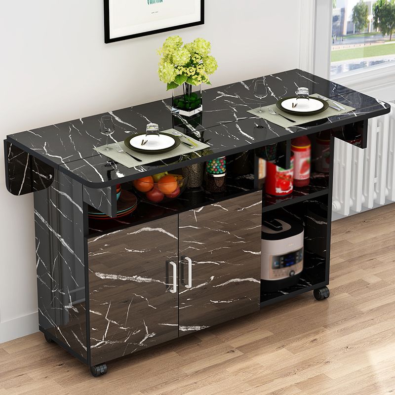 Manufactured Wood Contemporary Table Rectangular Wood Top Table with Drop Leaf Clearhalo ' dining_table' 'Dining Tables & Seating' 'Dining Tables' 'furn' 'furn_dining_table' 'Furniture' 'furniture_dining_table' 'Kitchen & Dining Furniture' 'kitchen&dining_furn' 'kitchen' 'kitchen_dining_table' 1200x1200_3aaf4f75-3daa-4ffd-8bcf-c51ee00334c2