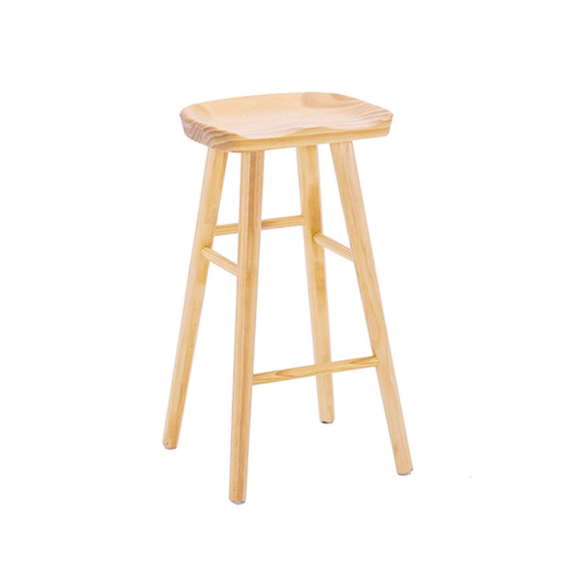 Industrial Style Wooden Bar-stool Saddle Seat Counter Stool for Kitchen Bar Clearhalo 'Bar Furniture' 'Bar Stools' 'bar_stools' 'furn' 'furn_bar_stools' 'furniture_bar_stools' 'Kitchen & Dining Furniture' 'kitchen&dining_furn' 'kitchen' 'kitchen_furn' Furniture' 1200x1200_3ab032f3-7a7f-4a55-b3e3-d83fc813e1bd