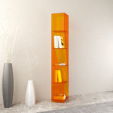 Modern Style Closed Back Bookcase Standard Acrylic Bookshelf with Shelves