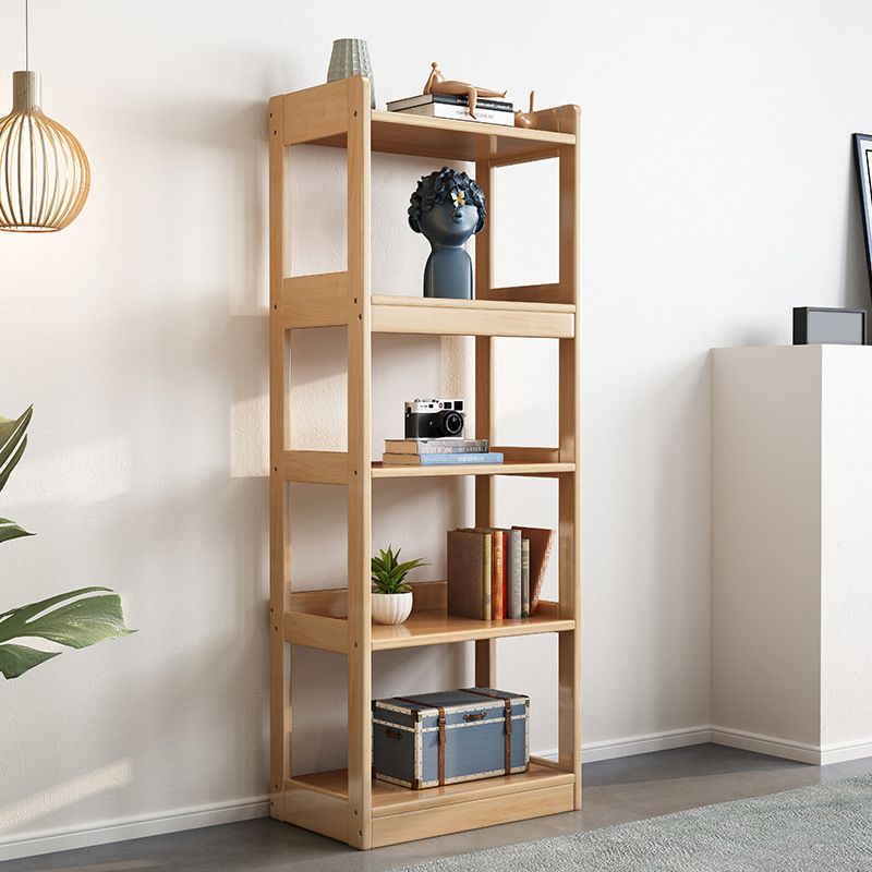 Modem Solid Wood Bookshelf Etagere Bookshelf 62.2" H X 11" W with Rectangular Shelves