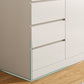 Modern Brown / White Storage Chest Dresser Wooden Combo Dresser with Drawers and Doors