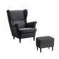 Chaire de Wingback 31.49 "L x 37,79" W x 39,76 "H Armes incluses Chaise d'armes évasées
