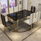 Rectangle Stone Top Dining Table Traditional Luxury Table with 4 Legs Clearhalo 'Dining Tables & Seating' 'Dining Tables' 'dining_table' 'furn' 'furn_dining_table' 'Furniture' 'furniture_dining_table' 'Kitchen & Dining Furniture' 'kitchen' 'kitchen_dining_table' 1200x1200_3ab367ba-cacf-4a74-925b-f84fa8e060d7
