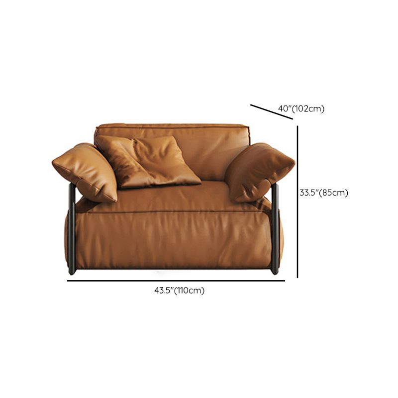 Zeitgenössisches echtes Leder Wohnzimmer Kissen Top Arm Kissen Sofa