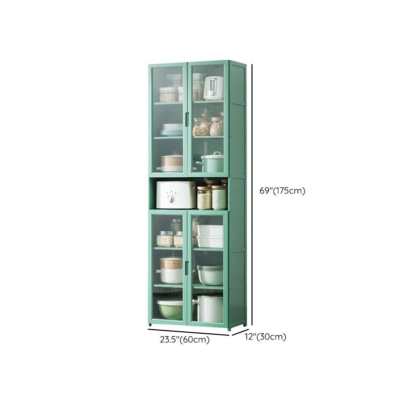 Green Dining Server with Adjustable Shelves Bamboo Buffet Server Clearhalo 'buffet_sideboard' 'Buffets & Sideboards' 'furn' 'furn_buffet_sideboard' 'Furniture' 'Kitchen & Dining Furniture' 1200x1200_3ab6a232-be69-424d-a186-e242626ccc0a