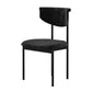 Modern Black Kitchen Dining Side Chair Upholstered Opening Back Dining Side Chair Clearhalo ' kitchen&dining_furn' 'Dining Chairs' 'Dining Tables & Seating' 'dining_chair' 'furn' 'furn_dining_chair' 'Furniture' 'furniture_dining_chair' 'Kitchen & Dining Furniture' 'kitchen' 1200x1200_3ab78007-0464-4c85-a209-8cc4568c35d4