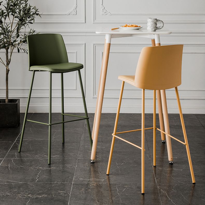 Contemporary Style Bar-stool Metal Counter Bar Stool for Home Clearhalo 'Bar Furniture' 'Bar Stools' 'bar_stools' 'Furniture' 'furniture_bar_stools' 'Kitchen & Dining Furniture' 1200x1200_3ab85190-b972-4cee-89a9-137a54cff290