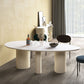 Modern Stone Top Dinette Table Oval Home Kitchen Dinner Tripod Dining Table Clearhalo 'Dining Tables & Seating' 'Dining Tables' 'dining_table' 'furn' 'furn_dining_table' 'Furniture' 'furniture_dining_table' 'Kitchen & Dining Furniture' 'kitchen' 'kitchen_dining_table' 1200x1200_3ab90835-ef32-41e3-96e0-c05ee7786e64