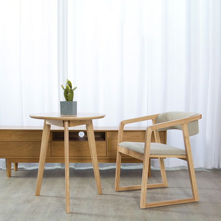 Glam Style Wooden Dining Arm Chair Matte Finish Open Back Dining Chair for Dinning Room Clearhalo ' kitchen&dining_furn' 'Dining Chairs' 'Dining Tables & Seating' 'dining_chair' 'furn' 'furn_dining_chair' 'Furniture' 'furniture_dining_chair' 'Kitchen & Dining Furniture' 'kitchen' 1200x1200_3ab972f2-2fb7-4e1f-b6f8-fe31ce395a5e