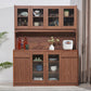 Contemporary Dining Hutch Wood Glass Doors Storage Cabinet for Dining Room Clearhalo 'Display & China Cabinets' 'display_china_cabinets' 'furn' 'furn_display_china_cabinets' 'Furniture' 'Kitchen & Dining Furniture' 1200x1200_3ab9db83-e2de-4800-b2ab-d3bd6ddd4503