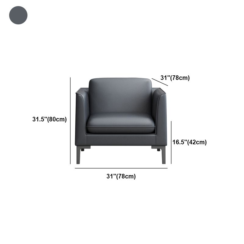 Glam Black Cushions Square Arm Genuine Leather Stationary Sofa Clearhalo 'furn' 'furn_sofas' 'Furniture' 'furniture_sofas' 'Living Room Furniture' 'Sofa' 'sofas' 1200x1200_3ab9e219-b9f8-4121-93fc-7f5cd3dcae49