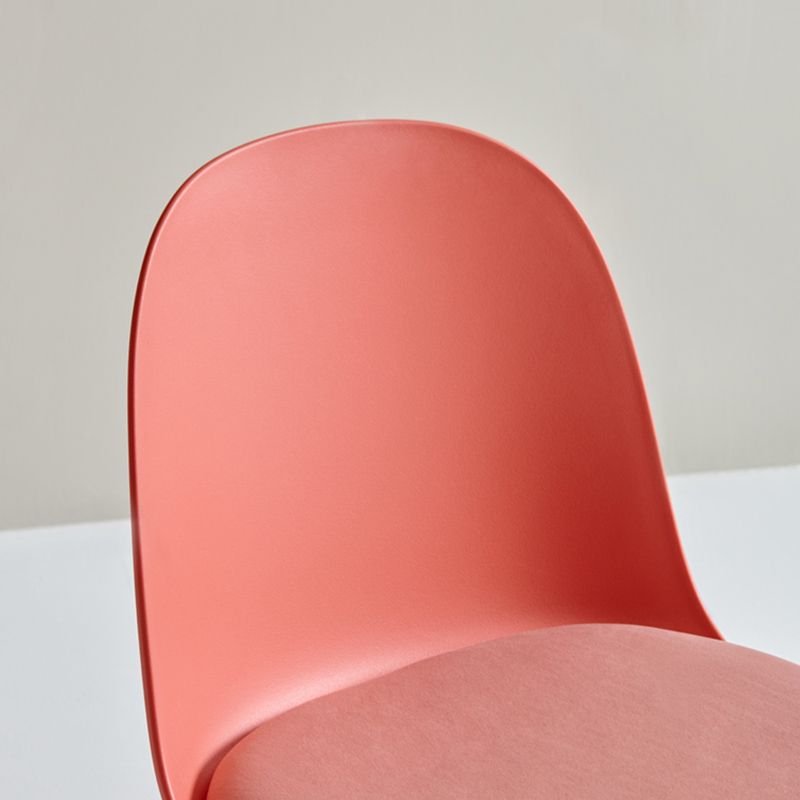 Scandinavian Plastic Armless Dining Chairs Indoor Solid Back Side Chair Clearhalo ' kitchen&dining_furn' 'Dining Chairs' 'Dining Tables & Seating' 'dining_chair' 'furn' 'furn_dining_chair' 'Furniture' 'furniture_dining_chair' 'Kitchen & Dining Furniture' 'kitchen' 1200x1200_3abaca65-6951-4428-9a58-cb415a44caad