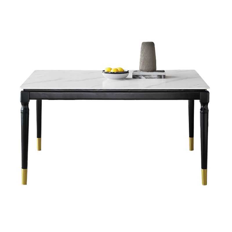 Industrial Sintered Stone Standard Dining Table Square Shape Kitchen Dining Table with 4 Legs Base Clearhalo ' dining_table' 'Dining Tables & Seating' 'Dining Tables' 'furn' 'furn_dining_table' 'Furniture' 'furniture_dining_table' 'Kitchen & Dining Furniture' 'kitchen&dining_furn' 'kitchen' 'kitchen_dining_table' 1200x1200_3abcb9f3-1bd9-4e6b-8e63-6373fed16635