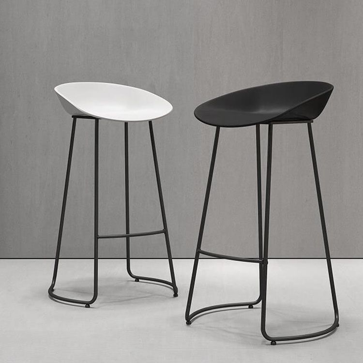 Industrial Armless Backrest Counter Stool Iron Cafe Bar Stool with Acrylic Seat and Pedal Clearhalo 'Bar Furniture' 'Bar Stools' 'bar_stools' 'furn' 'furn_bar_stools' 'Furniture' 'furniture_bar_stools' 'Kitchen & Dining Furniture' 1200x1200_3abd9b30-7c55-4ee8-b290-a375cfacf10f