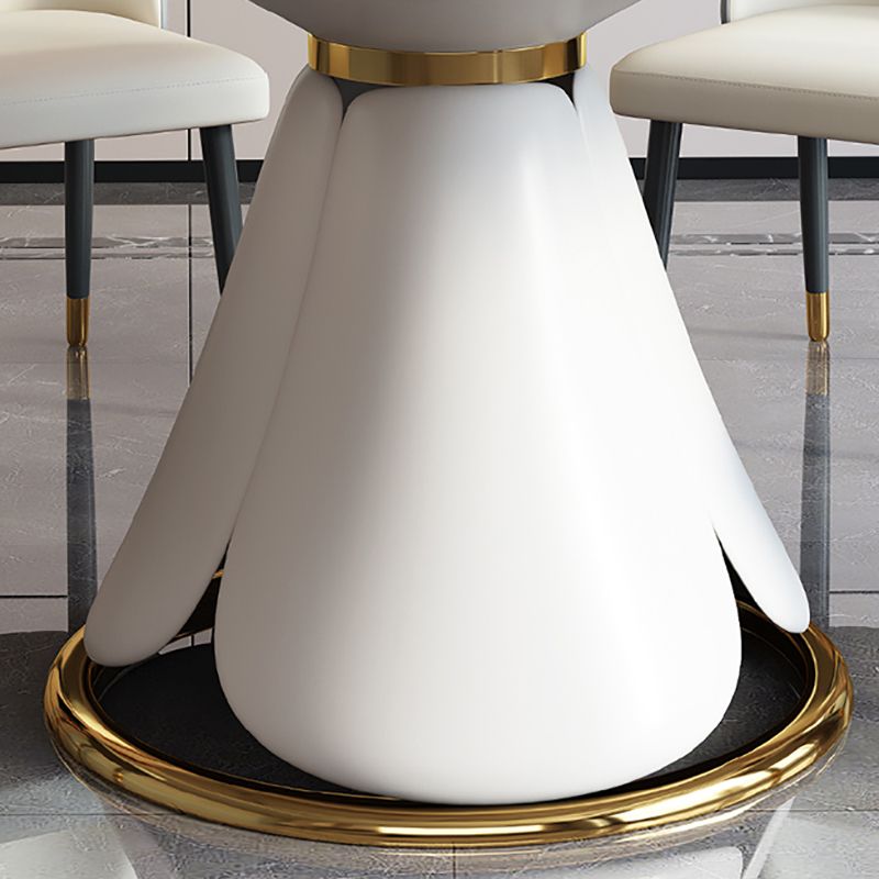 Metal Glam Style Round Dining Table Sintered Stone Top Table for Dining Room Clearhalo 'Dining Tables & Seating' 'Dining Tables' 'dining_table' 'furn' 'furn_dining_table' 'Furniture' 'furniture_dining_table' 'Kitchen & Dining Furniture' 'kitchen' 'kitchen_dining_table' 1200x1200_3abdbc05-ca8e-4c6e-8e97-aa3b1251a760